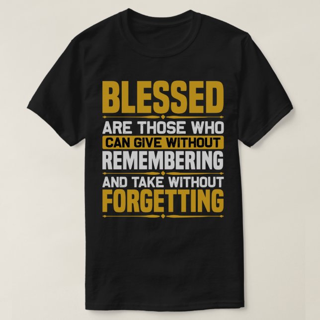 Camiseta Motivação Os Doadores São Abençoados (Frente do Design)