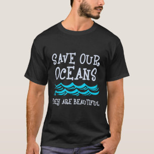 Camiseta Motivação Proteção Ecológica da Natureza Oceânica