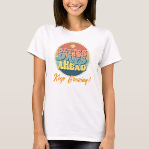 Camiseta Motivação Simples Retro Amarelo Azul