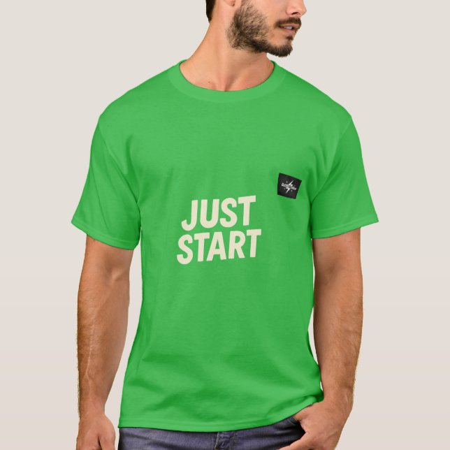 Camiseta Motivacional "COMECE JÁ" – Texto em Frent (Frente)
