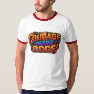 Camiseta Motivacional Coragem Desafia as Probabili