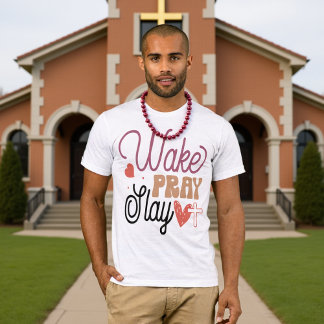 Camiseta Motivacional Cristã Acorda Reza Conquista