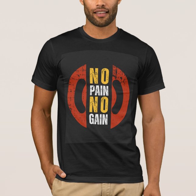 Camiseta Motivacional de Academia Sem Dor Sem Ganh (Frente)