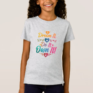 Camiseta Motivacional de Alta Qualidade "Sonhe. Fa