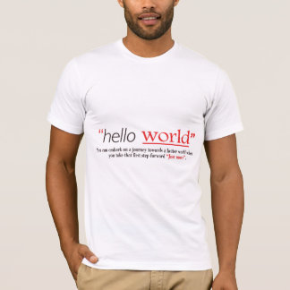Camiseta Motivacional de Auto Confiança 'Olá Mundo