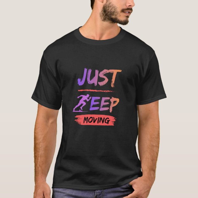Camiseta Motivacional de Corrida 'Continue se Move (Frente)