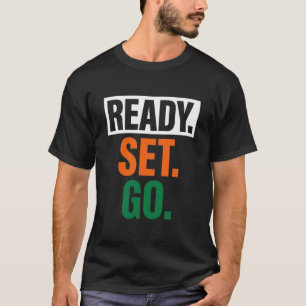 Camiseta Motivacional de Fitness Pronto, Partida, 