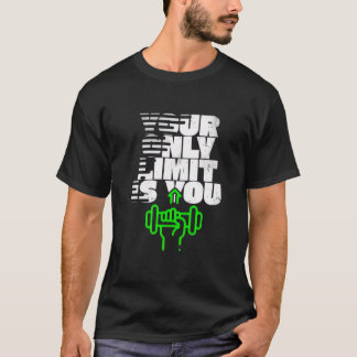 Camiseta Motivacional de Fitness “Seu Único Limite