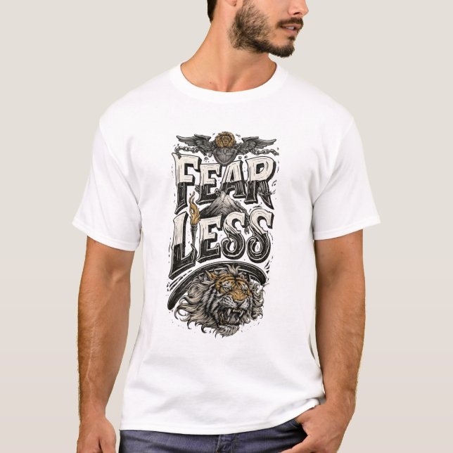 Camiseta Motivacional Fearless Tiger Mountain Masc (Frente)