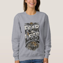 Camiseta Motivacional Gráfica do Tigre Destemido d