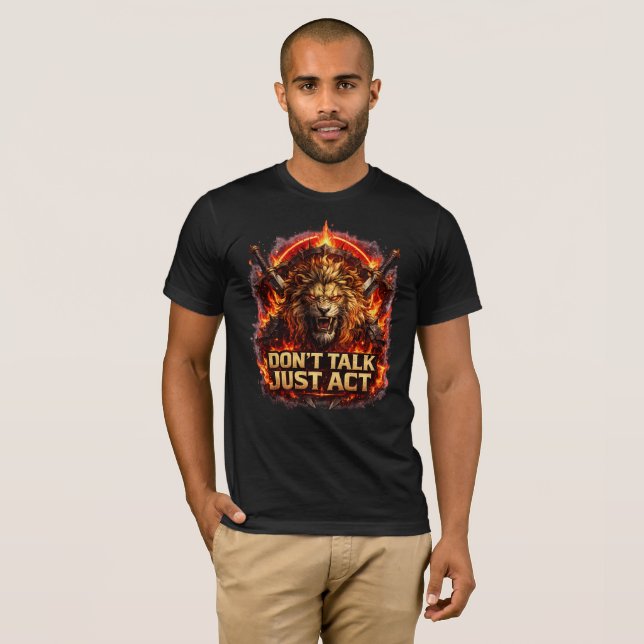 Camiseta Motivacional Leão Sem Medo (Frente Completa)