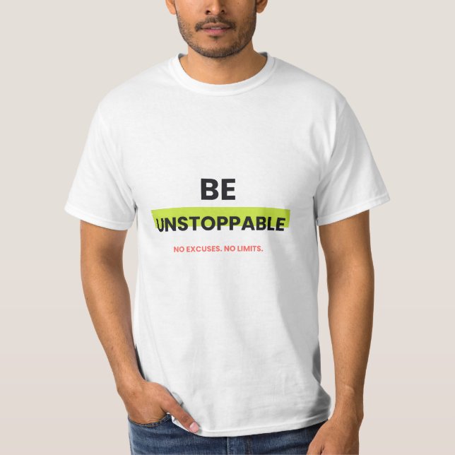 : Camiseta Motivacional Negrito Imparável (Frente)