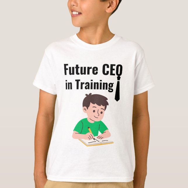 Camiseta Motivacional para Crianças Futuras CEOs e (Frente)