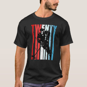 Camiseta Motivador de Aniversário do 20 de Hóquei no Gelo