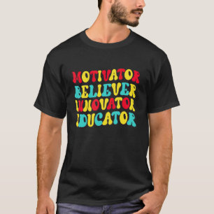 Camiseta Motivador de Professores Crente Inovador Educador