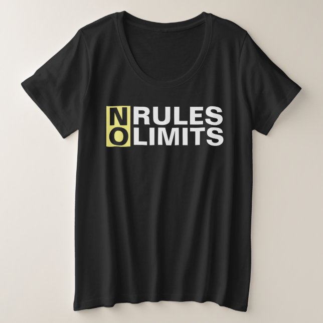 Camiseta Motivando Nenhuma Regra Sem Limites (Frente do Design)
