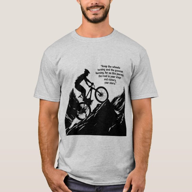 Camiseta Motivational Bike Competitive Sport para inspirá-l (Frente)