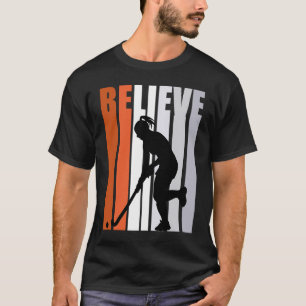 Camiseta Motivational Girls Hockey Mulheres Acreditam Orang
