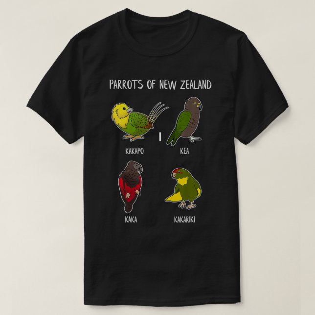 Camiseta Motive for New Zealand Parrot Lover Kaka Kakariki  (Frente do Design)