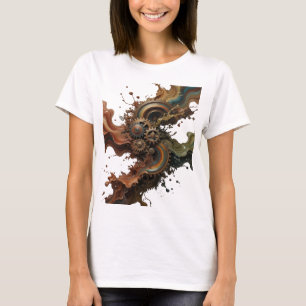 Camiseta Motivo Artístico de ARTE ABSTRATA Prateado Diverti