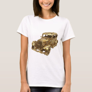 Camiseta Motivo Artístico de ARTE ABSTRATA Prateado Elegant