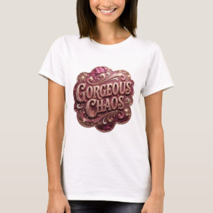 Camiseta Motivo Artístico de Ouro Moderno CAOS GORGEIRO