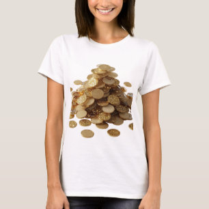 Camiseta Motivo Artístico de Prata Atraente GEMS OF SUCCESS