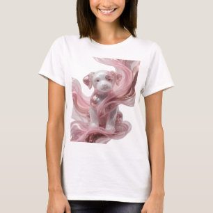 Camiseta Motivo Artístico GLAMOUR DOG Prata Divertido