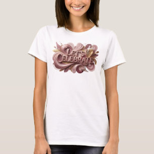 Camiseta Motivo Artístico Icônico Vermelho LET'S CELEBRATE