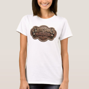 Camiseta Motivo Artístico LESS TALK MORE BOTTLES Rosa Limpo