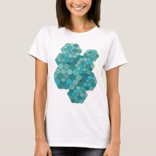 Camiseta Motivo Artístico Prateado Atraente UNKNWN