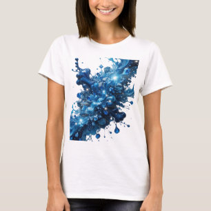 Camiseta Motivo Artístico Prateado JOVIAL ELEMENTO ÁGUA