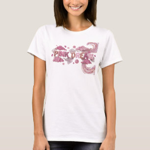 Camiseta Motivo Artístico Rosa Intenso SONHO ROSA