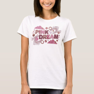 Camiseta Motivo Artístico Rosa SONHO COR-DE-ROSA