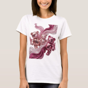 Camiseta Motivo Artístico TRÊS URSOS DE BRILHO Prata Divert