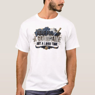 Camiseta Motivo Azul Artístico AQUI PARA BOM TEMPO NÃO POR