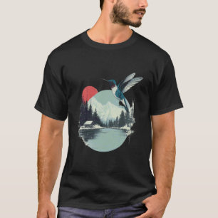 Camiseta Motivo de Amante de Beija-flor Animal Tropical Col