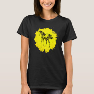 Camiseta Motivo de Cavalos Cavalo Elegante Crina Colorida A