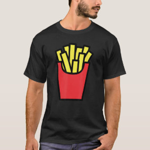 Camiseta motivo de comida de batata frita para homens mulhe