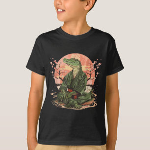 Camiseta Motivo de Crocodilo de Caratê Taekwondo Jiu-Jitsu 