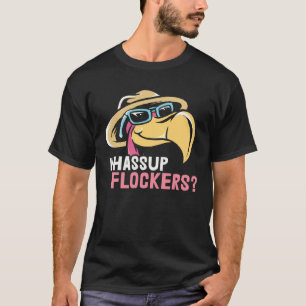 Camiseta Motivo de flamingo para jardim e piscina com dizer