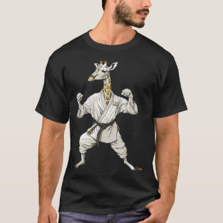 Camiseta Motivo de Girafa de Karatê Taekwondo Jiu-Jitsu Mma