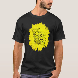 Camiseta Motivo de Guepardo Predador Gato Animal Colorido G