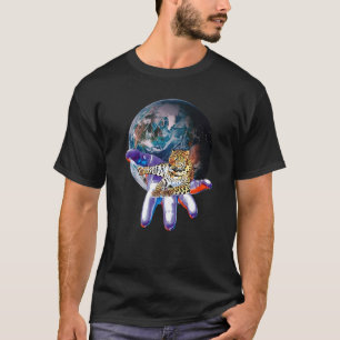 Camiseta Motivo de Leopardo África Grande Felino Animais Co