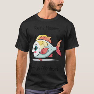 Camiseta Motivo de peixe para crianças - Pequenas barbatana