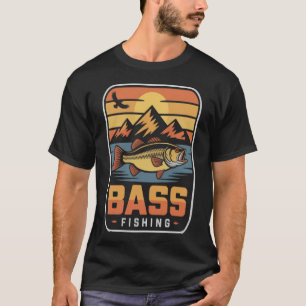 Camiseta Motivo de pesca de robalo de boca grande