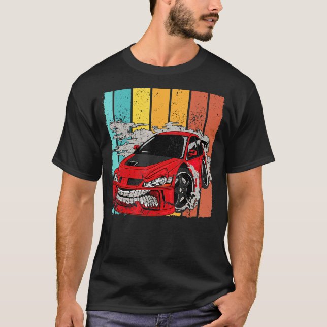 Camiseta Motivo De Rotação Da Retaguarda Da Vintage (Frente)