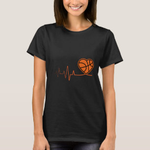 Camiseta Motivo desportivo de pulsação de basquete