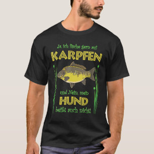 Camiseta Motivo Divertido de Pescador de Carpa Carpa Peixe