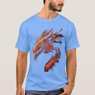Camiseta Motivo do Dragão Vermelho Arte Mitológica Presente